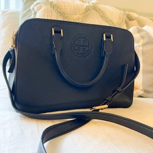 Double Zip Tory Burch Pebble Leather Bag